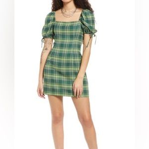 Nordstrom BP. Short Sleeve Plaid Minidress Size Medium